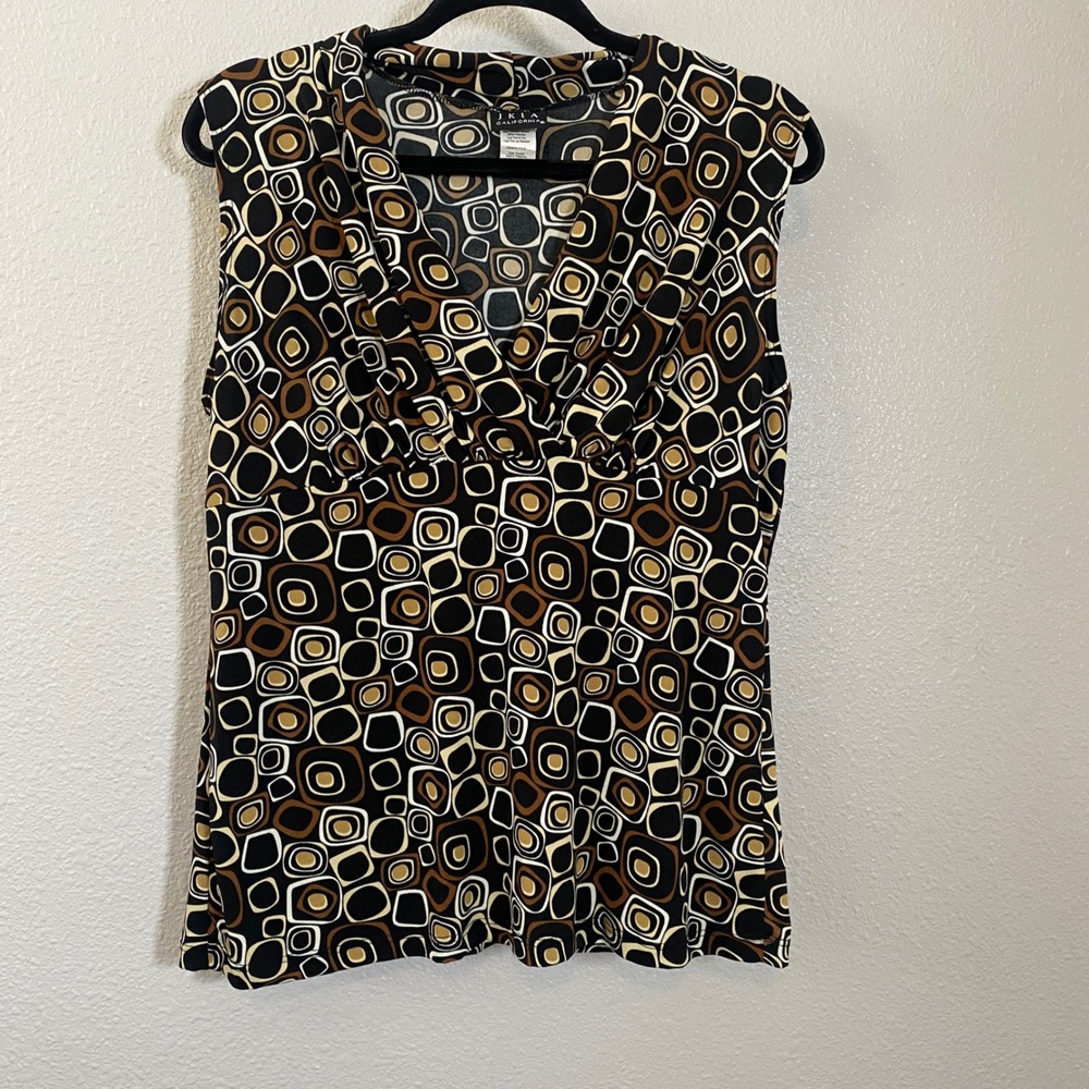 Y2K Babydoll Top XL Boho Chic Bohemian Stretchy 2000s Casual‎ Summer Artsy Funky